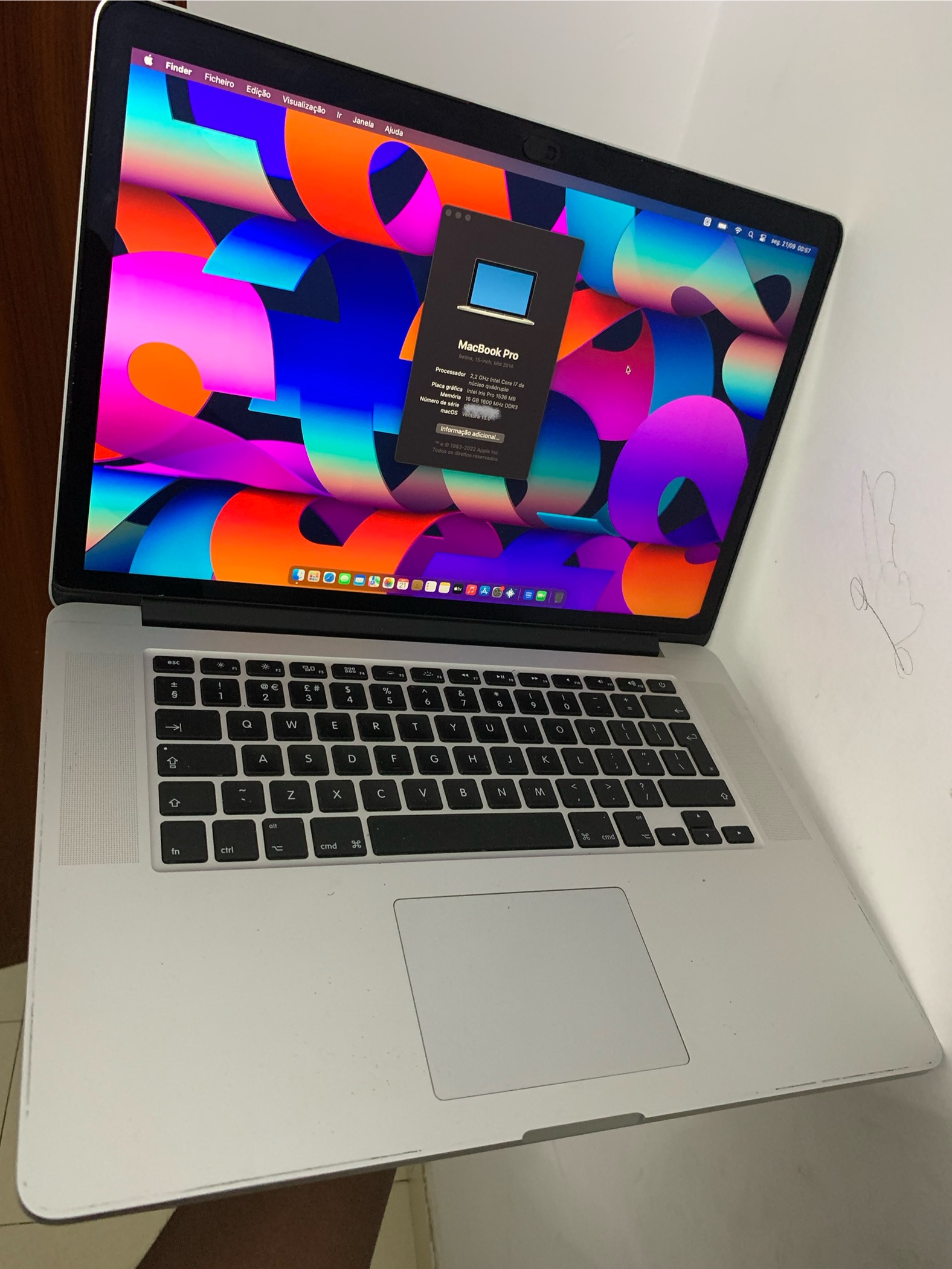 MACBOOK PRO i7 RETINA 15p