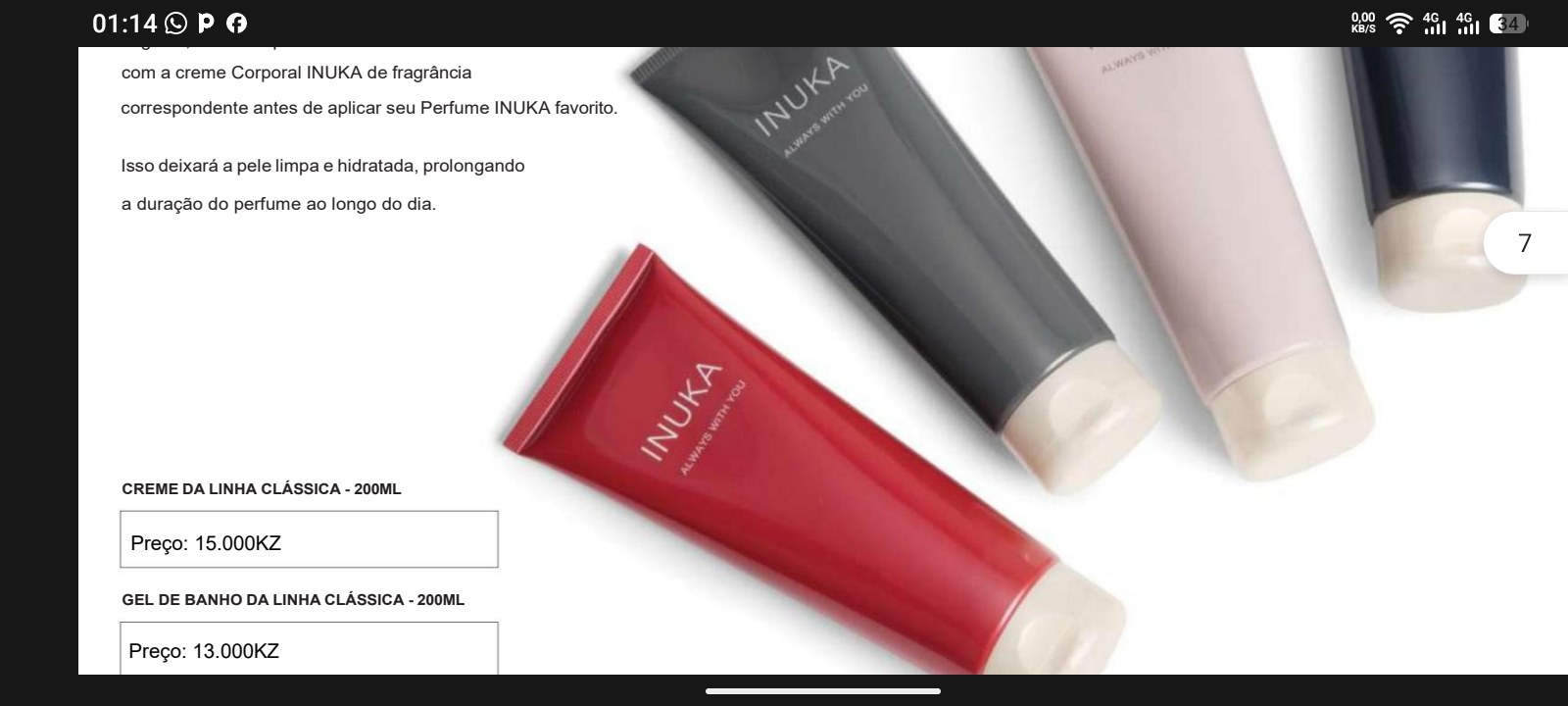Loção corporal perfumada