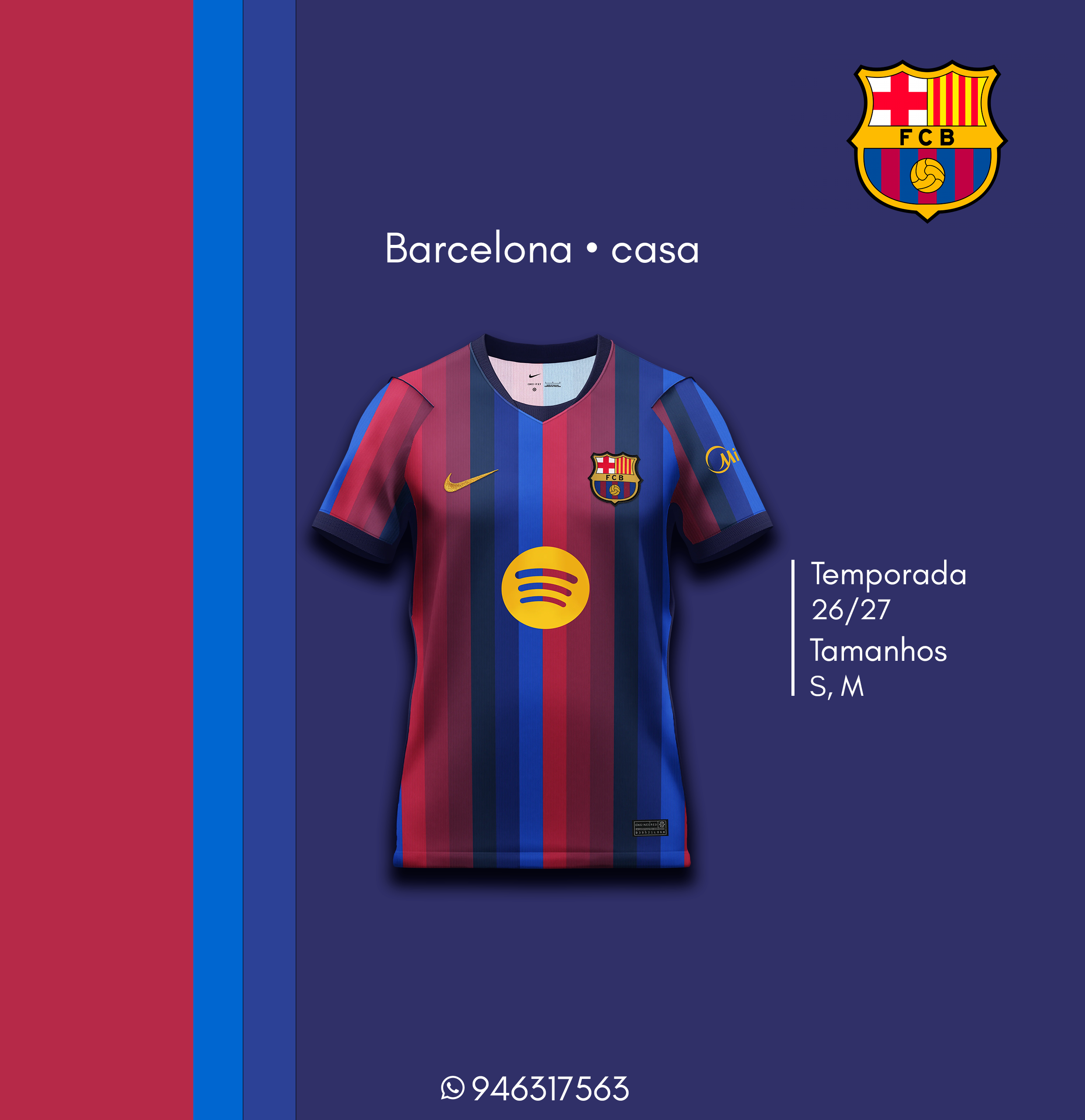 T-shirt do FC Barcelona 26/27