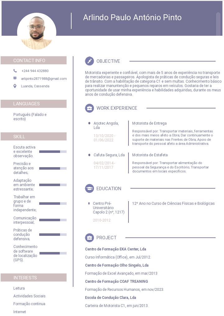 Elaboração de Currículo Vitae