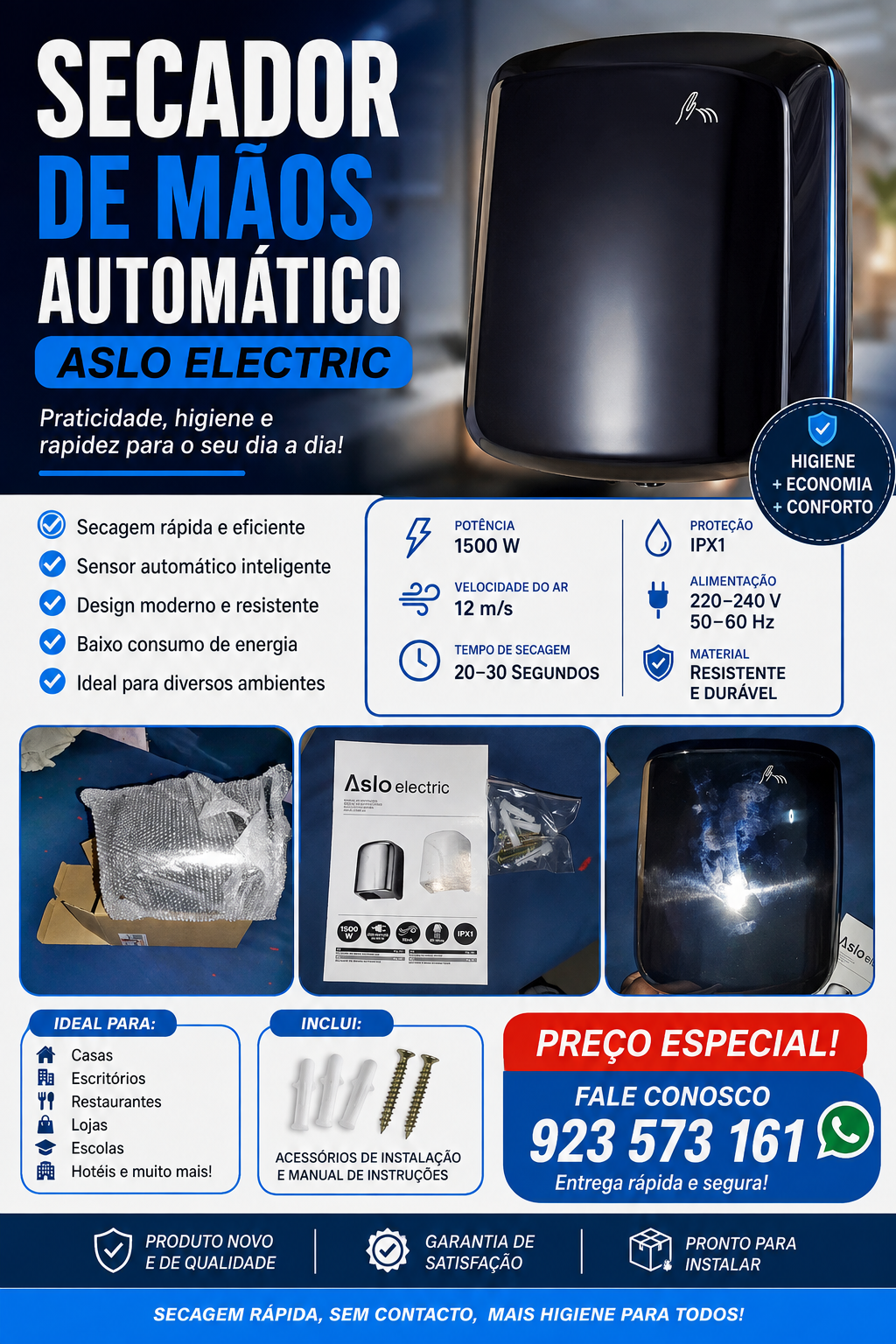 SECADOR DE MÃO ASLO