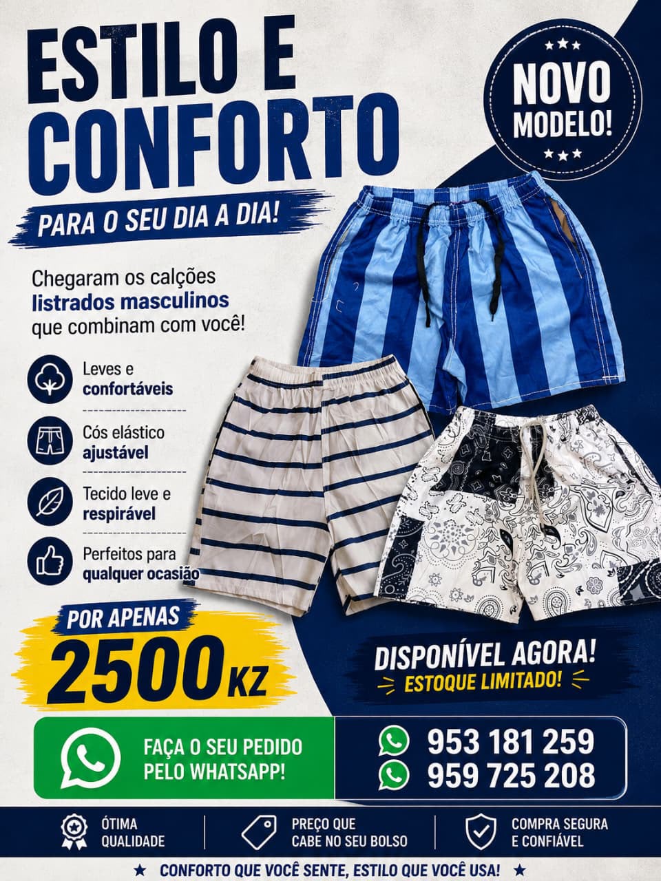 Calções a cuta