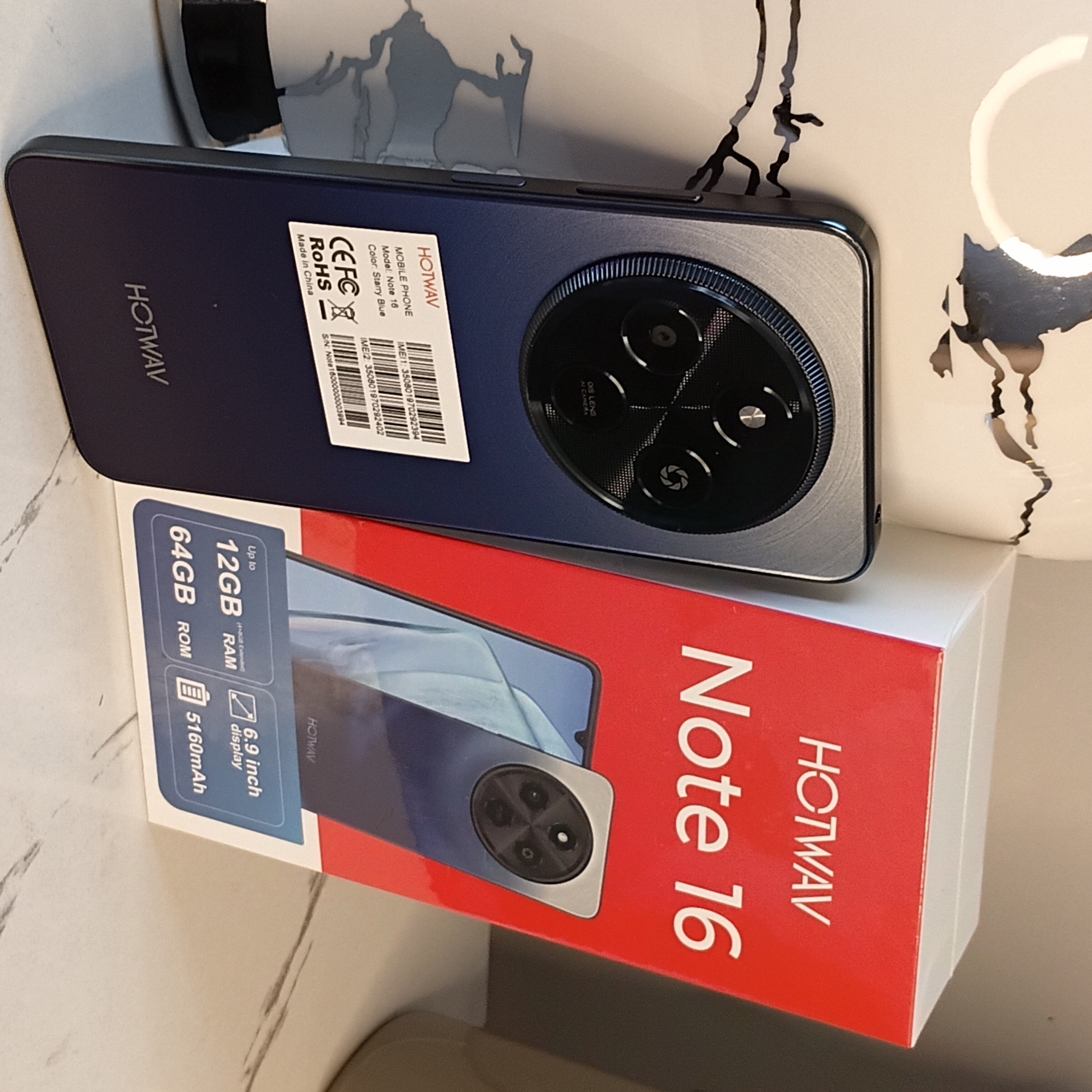Hotwav Note 16 . Ram 64 Rom 12